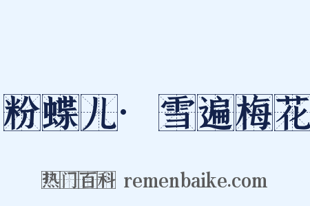 粉蝶儿·雪遍梅花是什么意思的图片